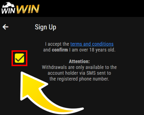 WinWinBet South Sudan &mdash; accept terms of use