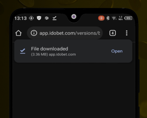 APK file download start screen