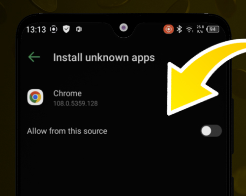 Enable Unknown Sources option