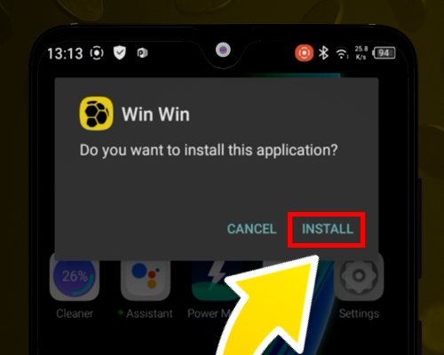 Install button