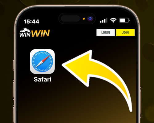 Open Safari browser on iPhone or iPad