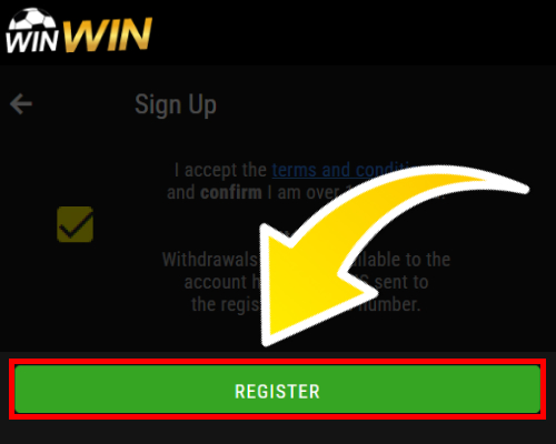 Press register to start betting