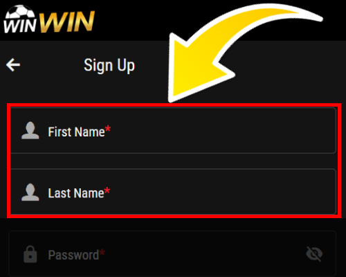 Enter your first and last name