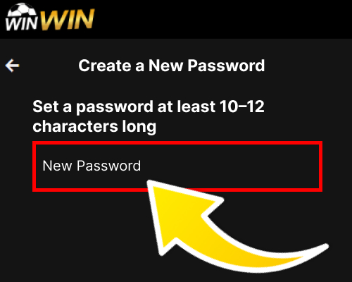 Create new password field