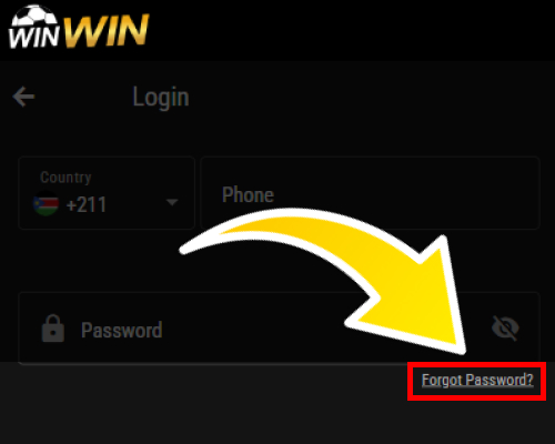 Forgot password button