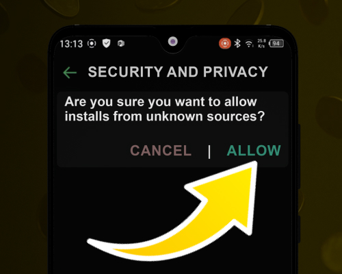 Confirm permission in warning dialog