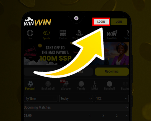 Open app and tap Login button